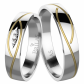 Savio Colour GW  - snubní prsteny ze žlutého a bílého zlata 