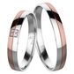 Hana Colour RW - snubní prsteny z bílého a červeného zlata