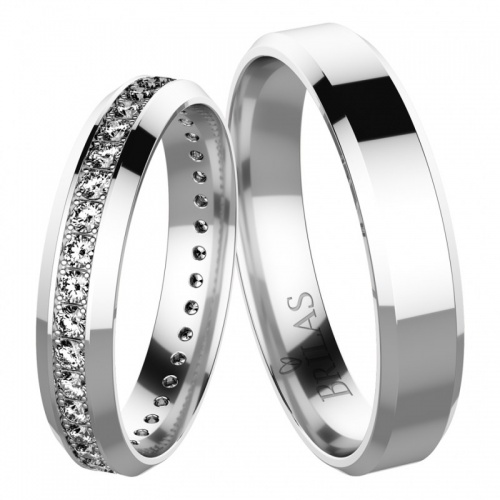 Ottone White-krásné snubní prsteny ze zlata bílého
