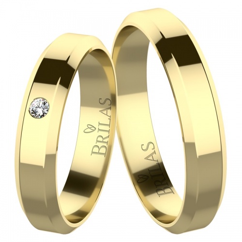 Atria Gold Diamond -snubní prsteny ze žlutého zlata
