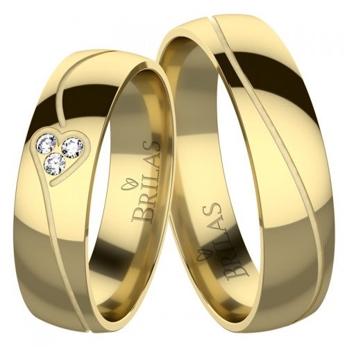 Diana Gold-snubní prsteny ze žlutého zlata