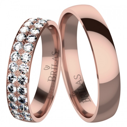 Alison Red-snubní prsteny z červeného zlata