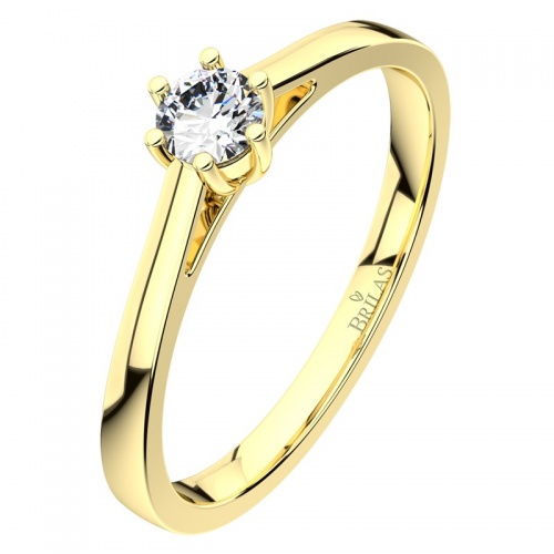 Helena G Briliant III.-naprosto nádherný zásnubní prsten ze žlutého zlata