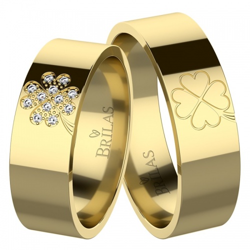 Albion Gold Briliant-snubní prsteny ze žlutého zlata