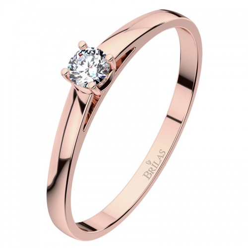 Diona Red-jemný zásnubní prsten z růžového zlata