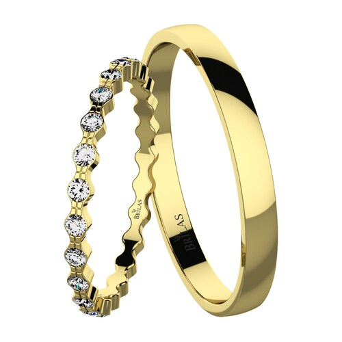 Shanel Gold snubní prsteny ze žlutého zlata
